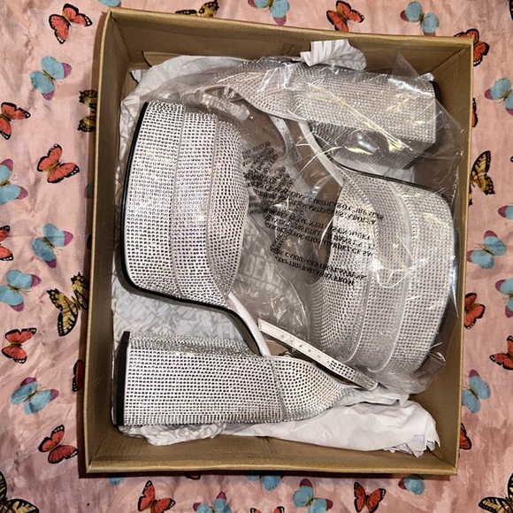 Steve Madden Rhinestone Heels - Picture 1 of 3
